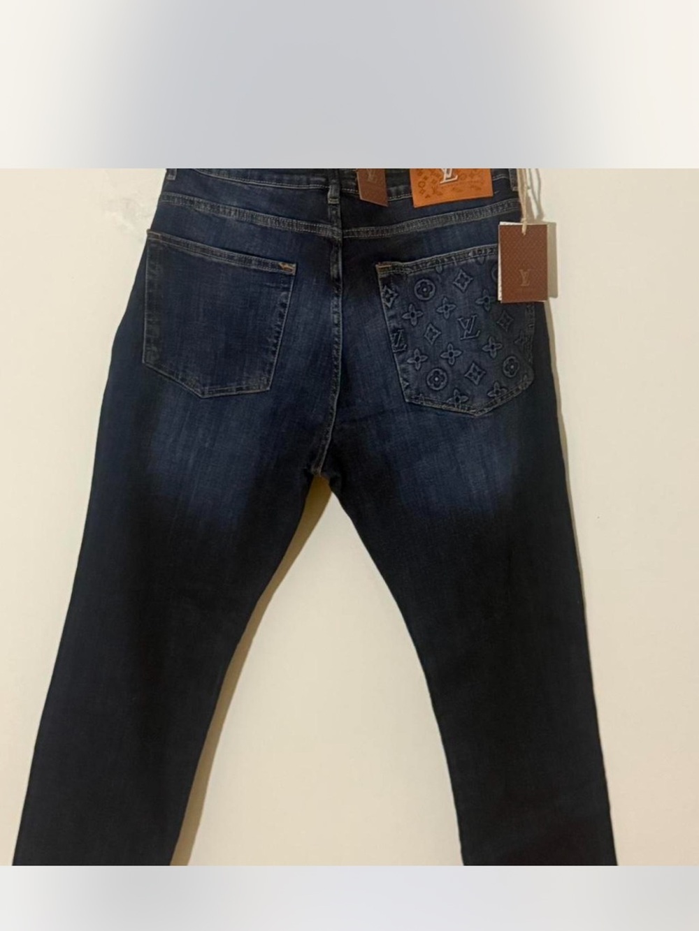 Dior Men’s Dark Blue Straight Jeans with Logo Pocket - Picture 3 of 7